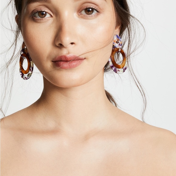 Lele Sadoughi Banded Hoop Earrings - Picture 2 of 7